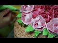 торт корзина с цветами из крема | мастер класс