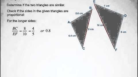 Similar Triangles: Solving for Unknown Sides Video 9