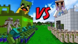 뮤턴트 성 VS 철골렘 성 [ 빌드배틀 ] Zombie Castle VS iron Golem Castle in minecraft