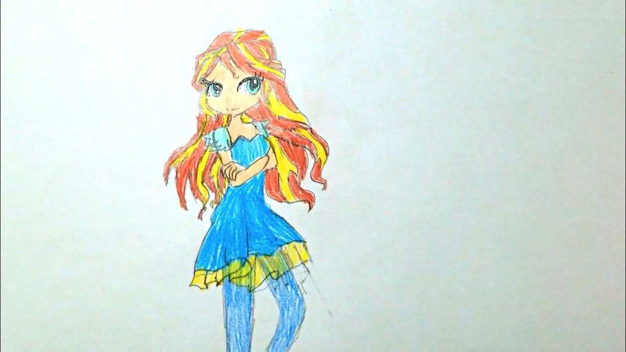How to draw Sunset Shimmer from Equestria Girls