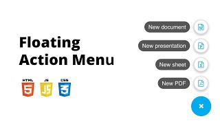 Create Floating Action Menu using HTML, CSS & JavaScript