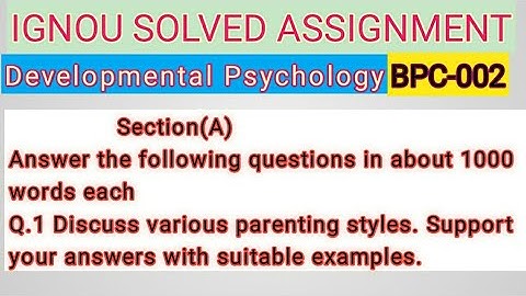 IGNOU SOLVED ASSIGNMENT BPC-002  Q.1