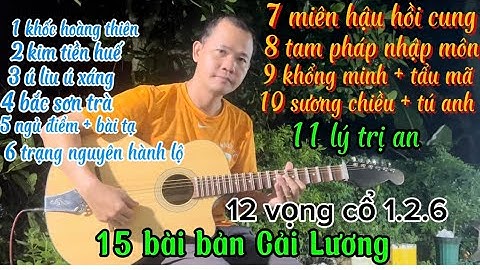 độc tấu chữ  đờn mới - 15 bài thông dụng hay xài Cải Lương anh em tham khảo Hoàng Vũ