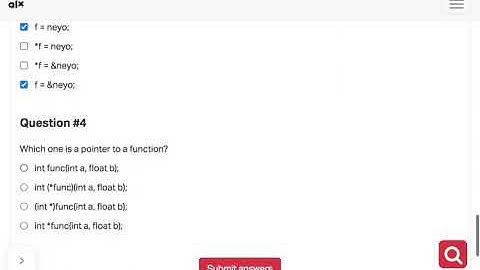 0x0F. C - Function pointers quiz questions