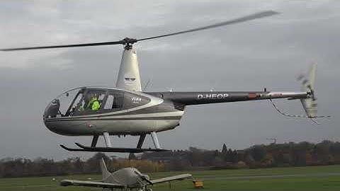 ROBINSON R44 D-HEOP HOVER TAXI IN FOR FUEL AND DEPARTURE AT BONN HANGELAR - EDKB 15-11-2025
