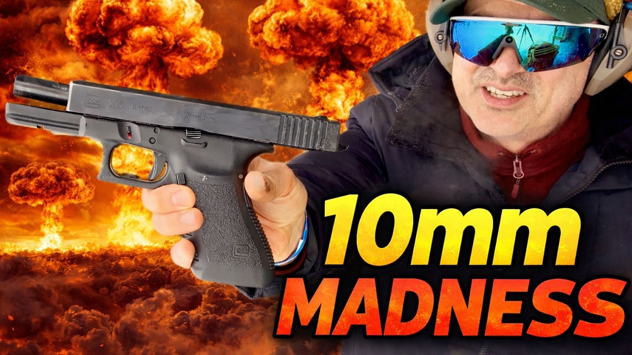 Сравнение нескольких 10-мм пистолетов: Glock 20V, Glock 20C, XDM, Dan Wesson 1911.