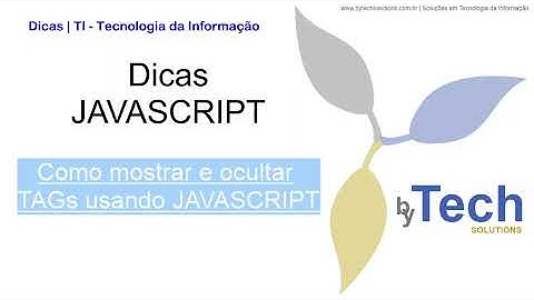 DICAS JAVASCRIPT | Mostrar e Ocultar TAGs DIV com JAVASCRIPT