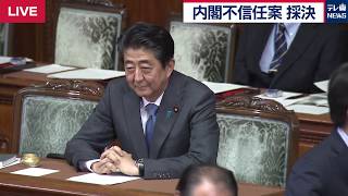 内閣不信任案 採決