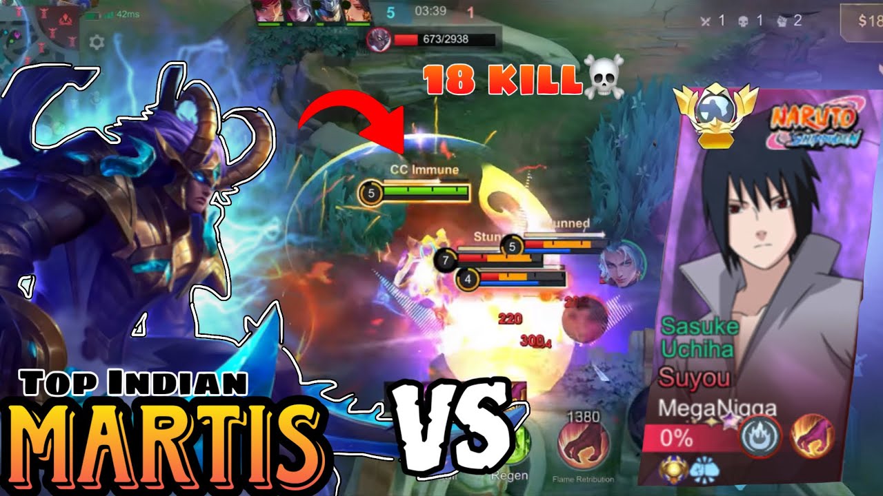 Global Rank Suyou Can’t Stop This Martis ☠️| 2x Triple kills | zodiac Skin Real Monster Jungler!!