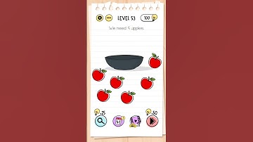 Brain test level 53 we need 9 apples #challenge #braining #games #braintest #gaming #puzzle #iq