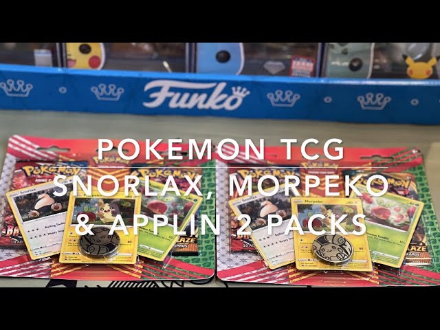 Pokémon TCG: Snorlax, Morpeko & Applin Cards with 2 Booster Packs & Coin