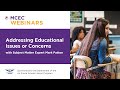 Addressing Educational Issues or Concerns W/ SME Mark Patton