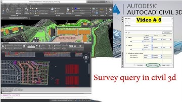 Survey Query  in civil 3D create query to manage your data and figures in civil 3d