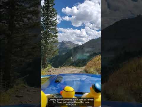 Down Governors Basin back to Yankee Boy with an overview of Camp Bird mine