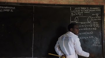 ECZ 2020 GRADE 9 MATHS PAPER 2 EXTERNAL (MENSURATION) TOTAL SURFACE AREA OF A CYLINDER
