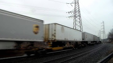 NS 212 through Bound Brook, NJ 12/29/13 w/ NS DL&W 1074!