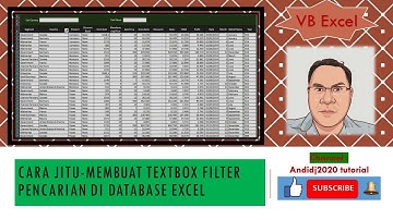 Cara Jitu-Membuat Textbox Filter data pencarian di database excel