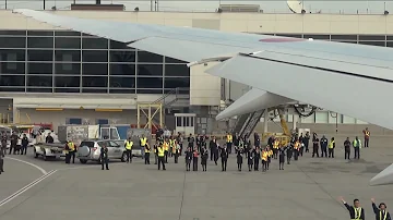 [Inaugural Flight] ANA 787 San Jose - Pushback, Engine Start, Goodbye Wave, Taxi, and Takeoff