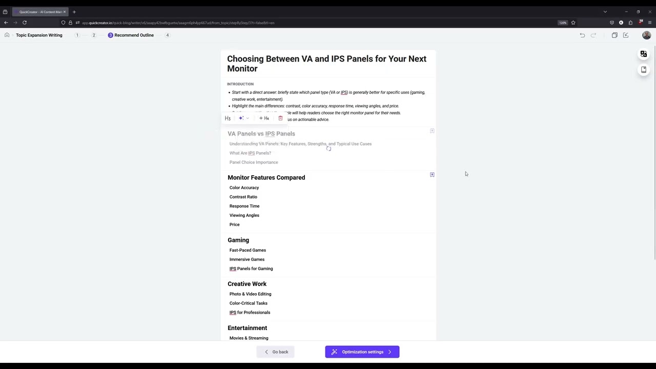 QuickCreator's Improved Outline Editor + AI Assistant!