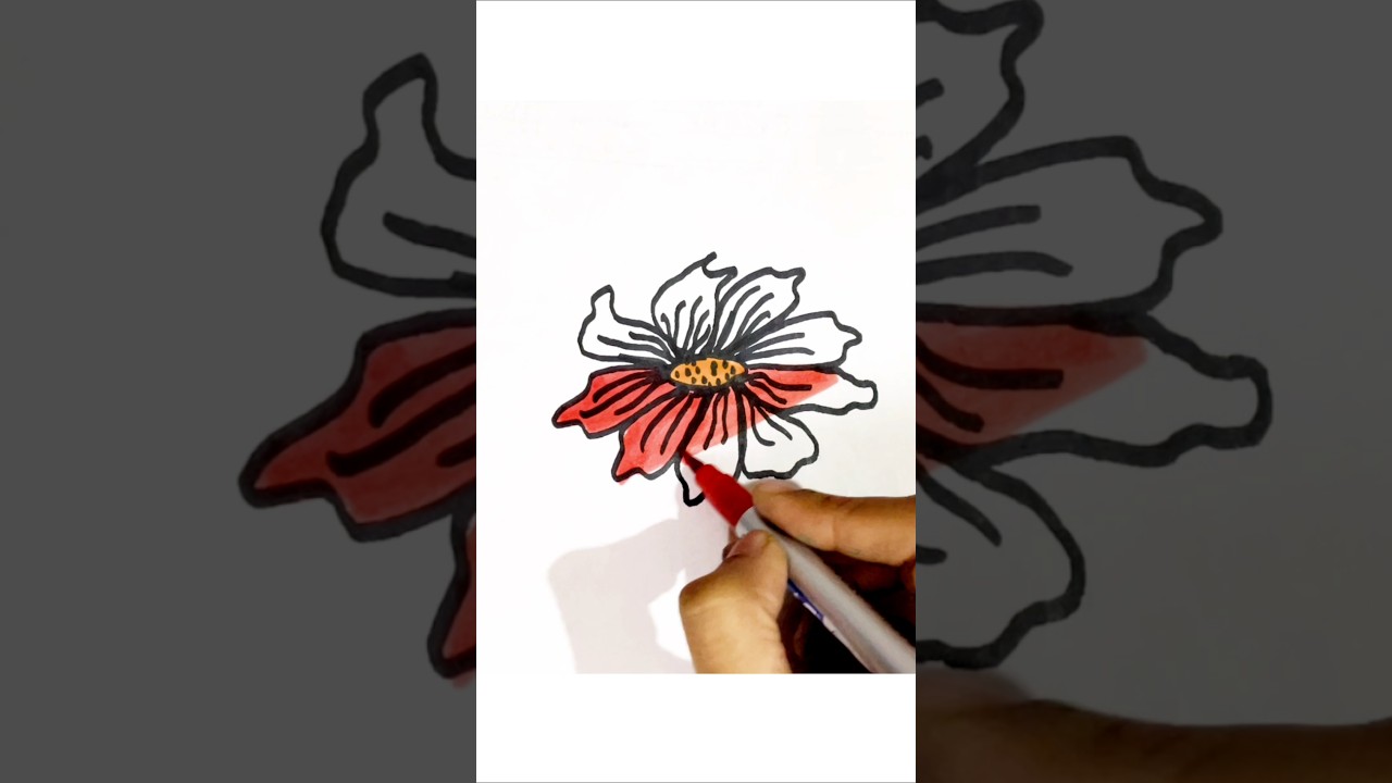 East flower 🌹 drawing 