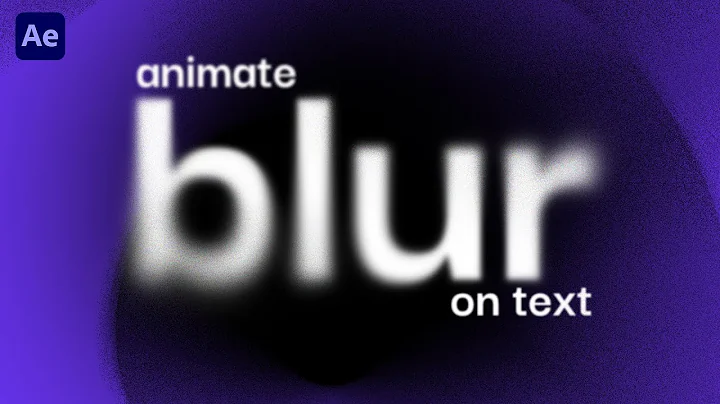 How to Create Smooth Animated Blur Effect on Text in After Effects