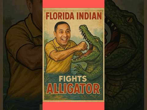 FLORIDA INDIAN MAN FIGHTS ALLIGATOR 🐊 #funnyvideo #indianlaughs #floridaman #funnyskits #funny