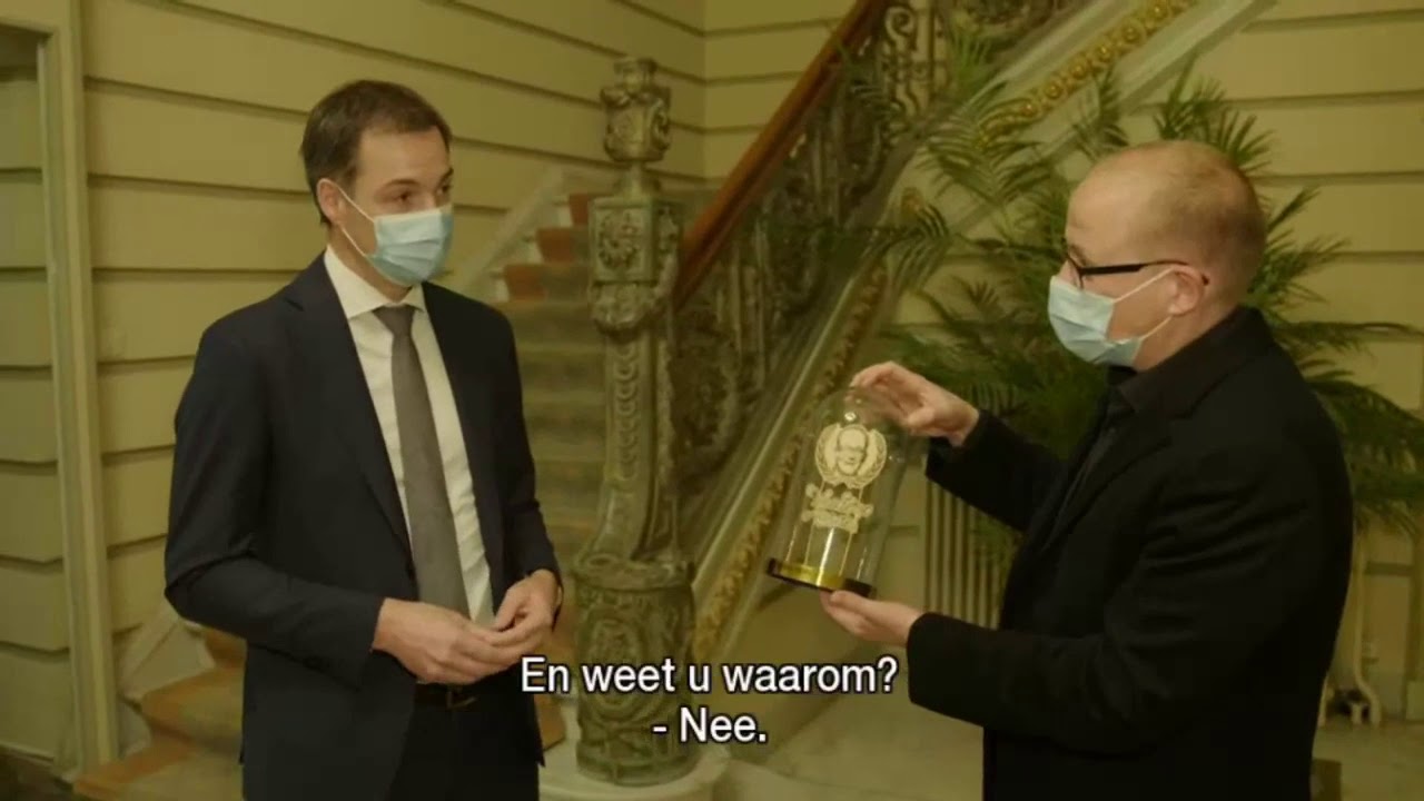 Alexander de Croo ontvangt ‘Mijlpaal van het Jaar’ van Vrede op aarde