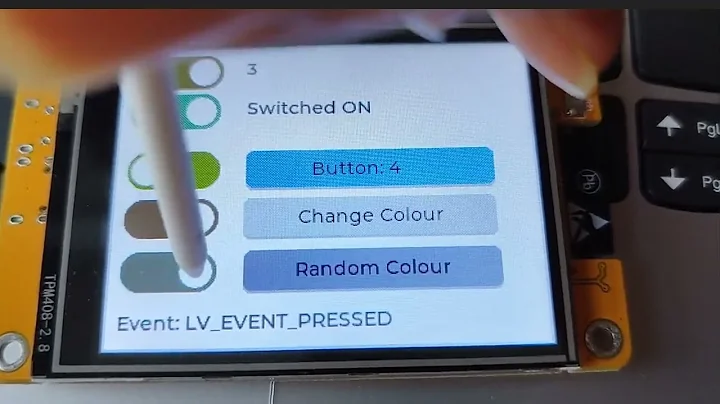LVGL ESP32 2432S028R learn about SWITCH and handle events (Beginner)