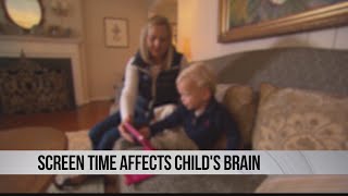 Study reveals too much screen time affects child's brain development