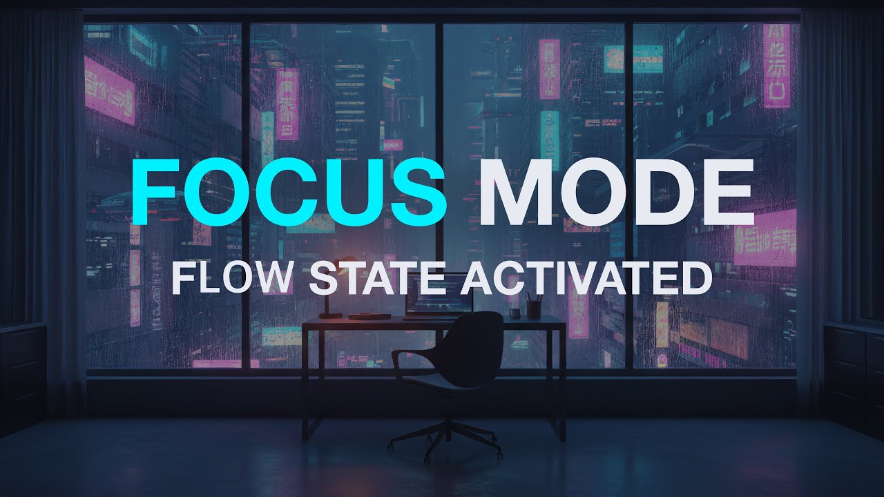 Study & Focus Music | Minimal Cyberpunk Loft 🎧 Deep Work for Coding & Concentration