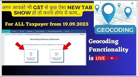 Geocoding Functionality for the Additional Place of Business from 19.09.23