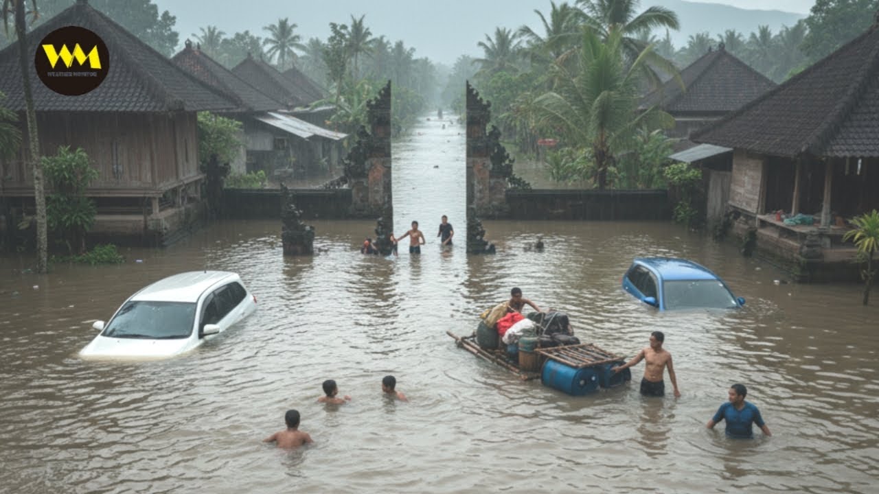 Остров Бали тонет! Внезапные паводки унесли дома и автомобили.