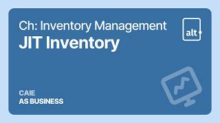 Just in Time Inventory Management | Inventory Management | A Level Business 9609