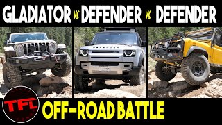 Career Overview Jeep Gladiator vs Land Rover Defender vs Classic Defender vs Rock Garden