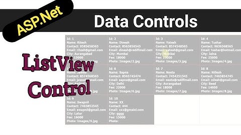 ASP.Net - ListView Data binding Control | Data binding controls in asp.net | SqlDataSource in Hindi