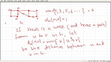Video 12: Distance  between two vertices and Connected Components in a graph