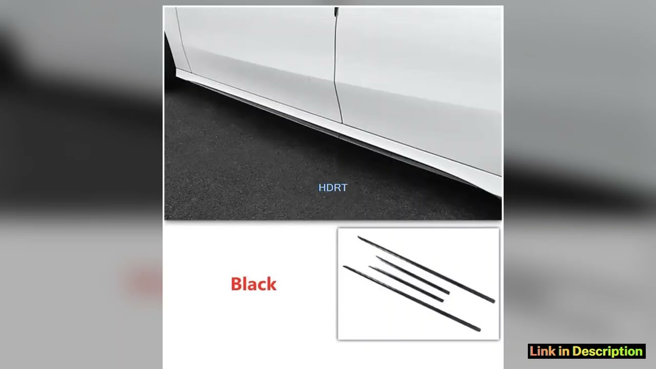 Car Styling Gate Side Skirt Exterior Sticker Door Edge Body Molding Decoration Trim Strip For