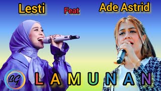 LAMUNAN Lirik ( Lesti feat Ade Astrid )