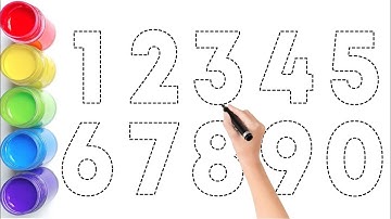 Learn Numbers l Follow the dots and write color numbers with a marker pen l 1-0 l Write Numbers