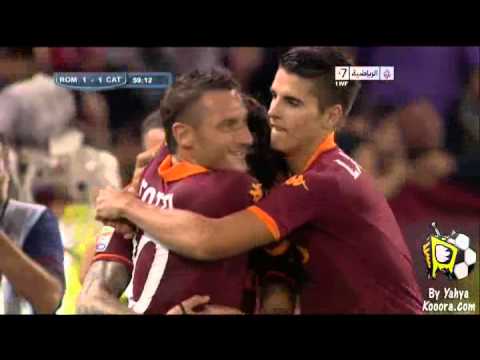 AS Roma vs Catania.2-2 GOAL ROVESCIATA OSVALDO 26 AGOSTO SERIE A