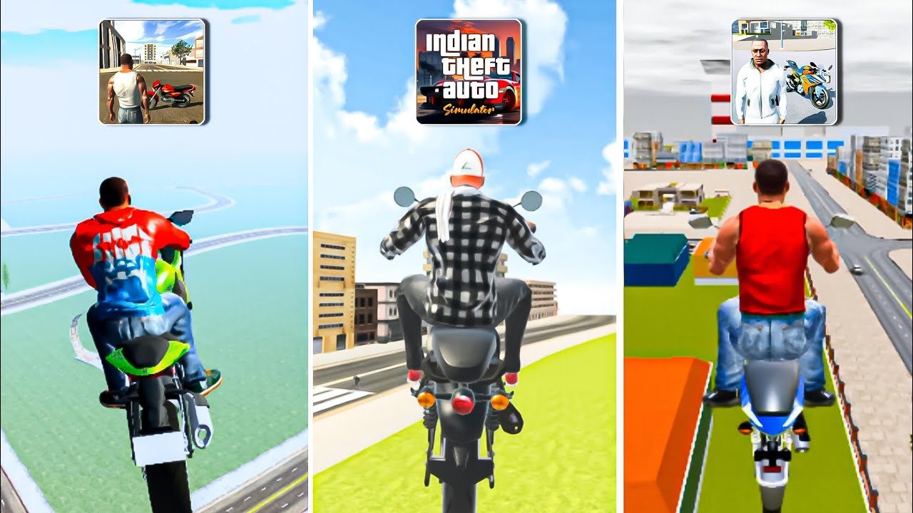 Bikes Ramp Jumping Challenge In Indian GTA Games 🤯🏍