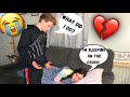 SLEEPING ON THE COUCH To See How My Boyfriend Reacts! *CUTE*