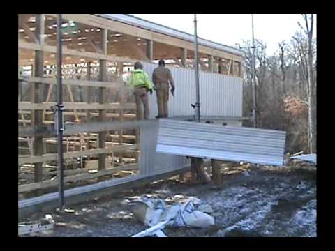 Constructing a Pole Building pt5 - YouTube