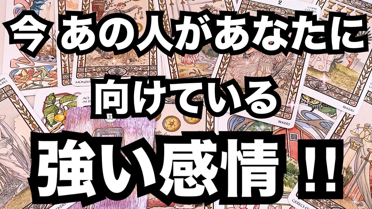 【激白！】あの人があなたに向ける強い感情です。個人鑑定級に当たる占い｜恋愛タロット❤️｜ルノルマン｜オラクルカード細密リーディング
