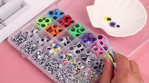 MUCUNNIA 1700 Pcs Googly Eyes Self Adhesive for Crafts Sticker Eyes 4-18mm