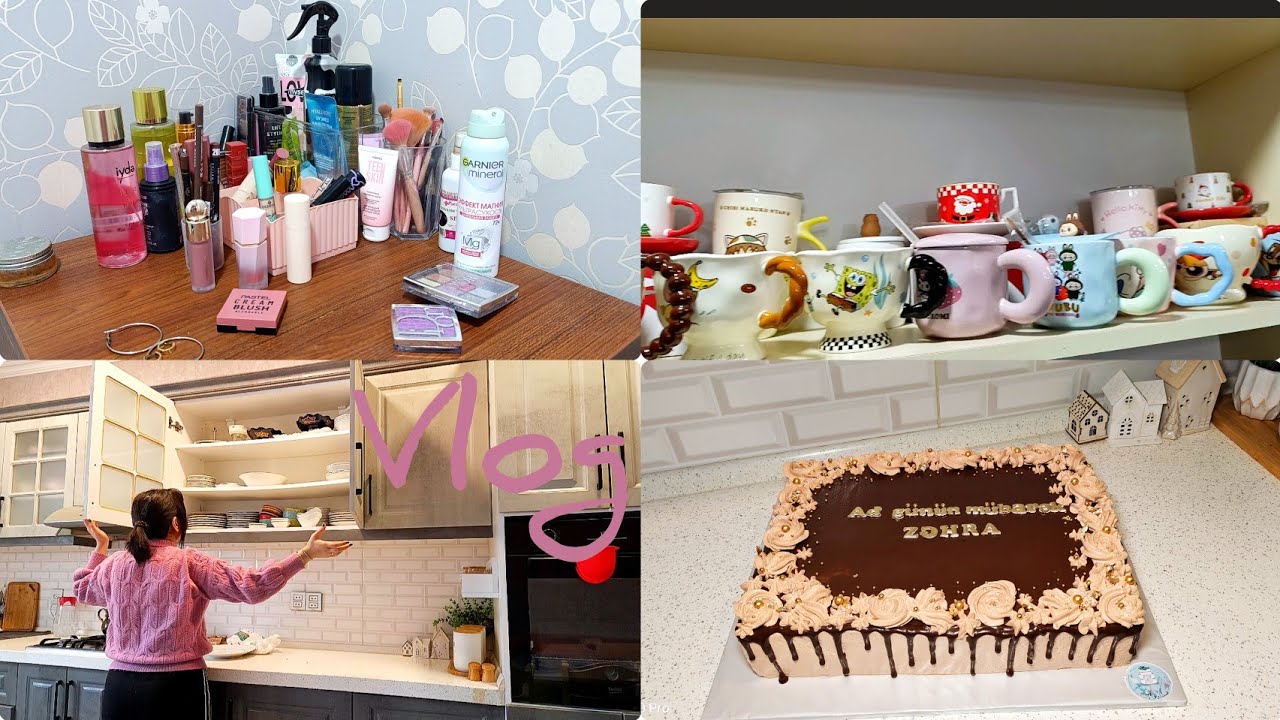 Sanki qırılmışam🤦🏻‍♀️Qızımın yeni aldıqları💄Tort üçün fincanlar☕Tortun bəzənməsi 🍰