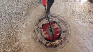 Washing the carpet drowned in mud!   Satisfying ASMR Carpet Cleaning.