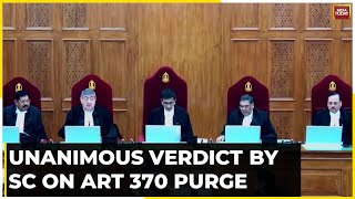 CJI Chandrachud On Article 370 Verdict: Unanimous Verdict On Article 370, Says Supreme Court