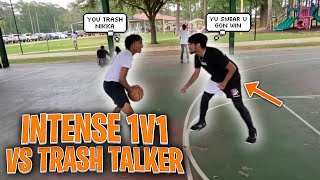 INTENSE 1v1 VS TRASH TALKER FROM MY SCHOOL!