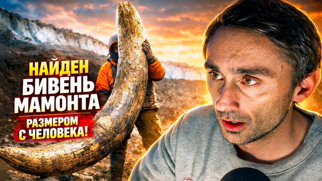Найден бивень МАМОНТА размером с человека